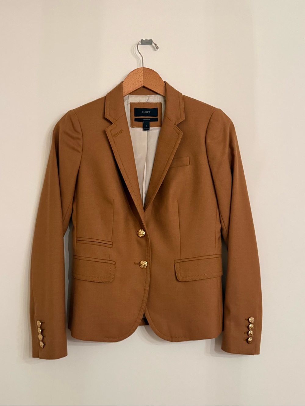 J. Crew Schoolboy Blazer Camel Brown Size 0